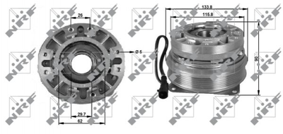 Віскомуфта вентилятора IVECO 5801480322