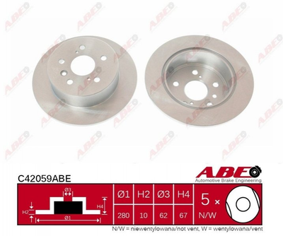 Тормозные диски ABE C42059ABE 4243133130