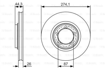 Гальмівні диски BOSCH 0986479S79 Hyundai H-1 581294A200