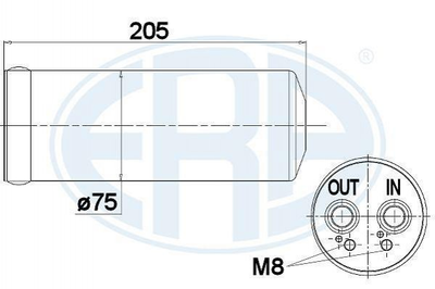 Осушитель ERA 668004 Audi A4; Volkswagen Passat; Skoda Superb 3U0820193, 3B0820193, 3B0820189