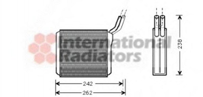 Радиатор печки Van Wezel 37006205 Opel Frontera 1806121, 1806122, 180612291146244