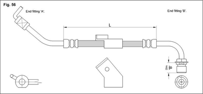 Тормозной шланг STARLINE HAAC1232 Ford Transit 6158424, 6184721, 6577423