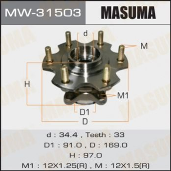 Підшипник маточини MASUMA MW31503 Mitsubishi Pajero MR418068