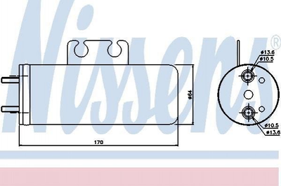 Осушитель NISSENS 95316 Peugeot 206 6455W8, 6455CL, 6455FZ