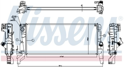 Радиатор охлаждения двигателя NISSENS 606246 BMW 2 Series, X1 17118603089, 8603089