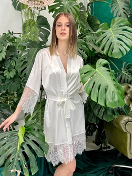 Халат жіночий шовк-Армані Felisiya Lingerie Айворі 99-004 L