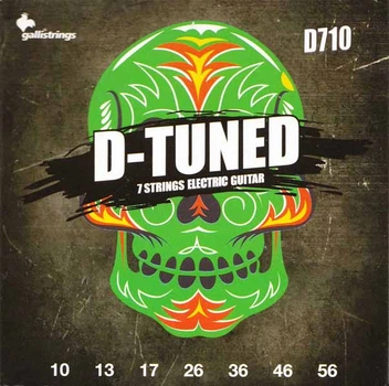 Струни для електрогітари Gallistrings D710 (.010-.056), D-Tuned, REGULAR, Steel/Nickel