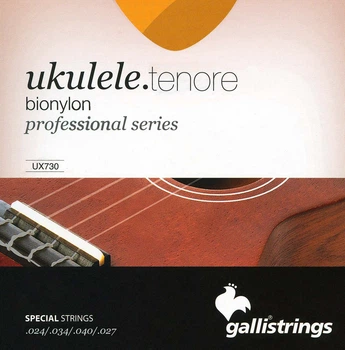 Струни для укулеле Gallistrings UX730 (.024-.040), Tenore, Bionylon