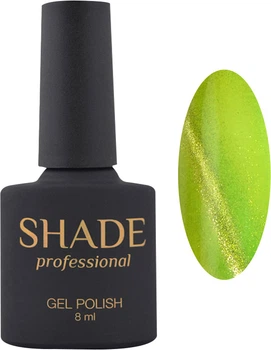 Гель-лак для нігтів Shade Professional Neon Cat 04 для манікюру і педикюру, з ефектом «Котяче око», салатовий, 8 мл