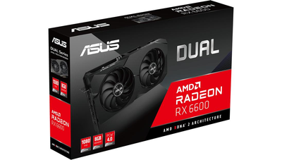 Відеокарта Asus PCI-Ex Radeon RX 6600 Dual V2 8GB GDDR6 (128bit) (2491/14000) (HDMI, 3 x DisplayPort)