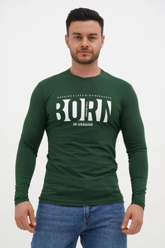 Лонгслив с принтом Trend Collection 33033 зеленый (NEFTI) M