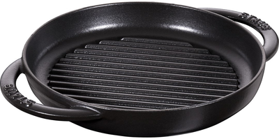 Patelnia grillowa Staub z dwoma uchwytami czarna 22 cm (3272340021701)