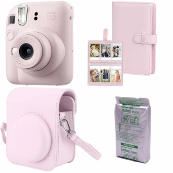 Набір Камера моментального друку Fujifilm INSTAX Mini 12 Blossom Pink / Чохол рожевий / Фотопапір на 10 знімків / Фотоальбом рожевий на 108 знімка