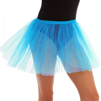 Спідниця напівпачка з фатину для танців та хореографії SP-Sport 646 розмір 38 (146-152см) Blue
