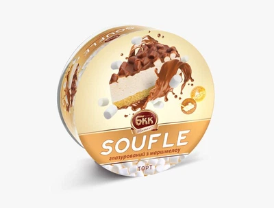 Торт БКК «Soufle глазурований» з маршмелоу 450г