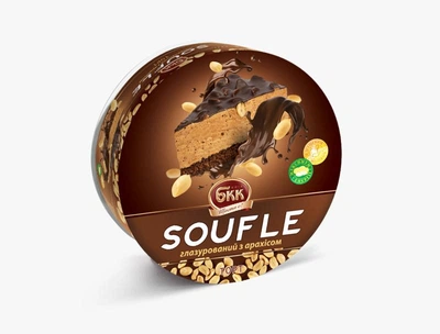 Торт БКК «Soufle глазурований з арахісом», 850г