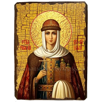 Икона Ольга Святая Княгиня ,икона на дереве 130х170 мм (1060-1)
