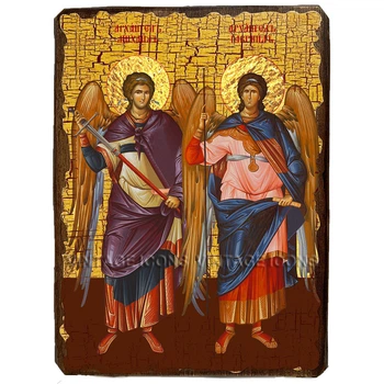 Икона Михаил и Гавриил Архангелы ,икона на дереве 300х400 мм (1822-4)