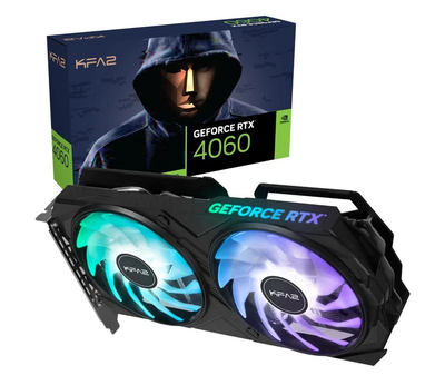 Видеокарта KFA2 GeForce RTX 4060 1-Click OC 8GB GDDR6 (46NSL8MD8MEK) EU