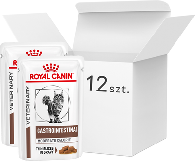 Вологий корм для кішок із проблемами шлунка ROYAL CANIN Vet Gastrointestinal шматочки в соусі 12x85г (9003579013601)