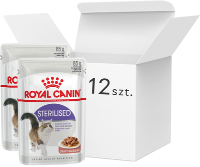 Mokra karma dla wysterylizowanych kotów dorosłych Royal Canin fhn Sterelized w galaretce z smakiem kurczaka 12x85 g (9003579311844)