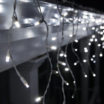 Гирлянда LED Бахрома Каучук 3.3мм для улицы 10х0,6м Холодный Белый