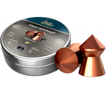 Кулі пневм H&N Copper Spritzkugel, 500 шт/уп, 0,49 р 4,5 мм