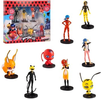 Набор фигурок-топеров Miraculous Lady Bug Deluxe 8 шт (MLB2070_A) (7290117582558)