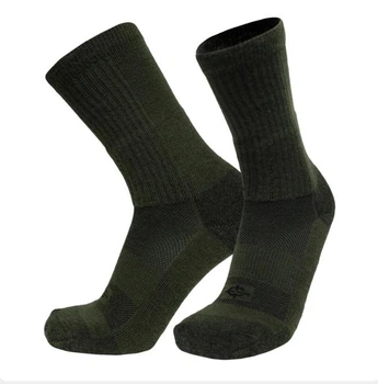 Носки зимние антибактериальные Covert Threads Wool BEAST Crew Sock 42-46/L Зеленый/OD Green