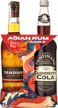 Набір ром Tanduay Asian Rum Gold 0.7 л 40% + напій газований Fentimans Curiosity Cola 0.75 л (1021000245627)