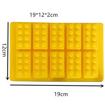 Форма из пищевого силикона Finding Молд лего конструктор LEGO Желтый 19 см х 12 см х 2 см