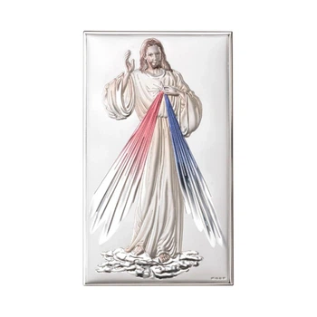Серебряная икона Иисус Милосердный (12 x 20 см) Valentі 81321 4XL COL
