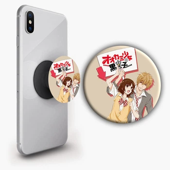 Держатель для телефона PopSockets Аниме Волчица и Черный Принц #05 Черный