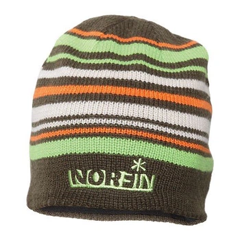 Шапка вязаная Norfin Frost BR (коричневая в полоску) р.XL (302772-BR-XL)