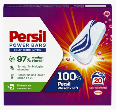 Tabletki do prania Persil Power Bars do kolorowych ubrań 20 szt (4015200030272)