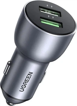 Зарядное устройство автомобильное Ugreen CD213 2 порта USB-A 36W (10144)