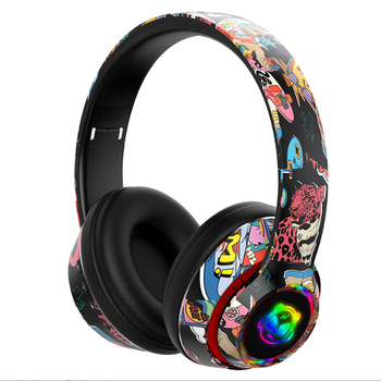 Беспроводные наушники графити с RGB подсветкой ATD L750 (II) 33021