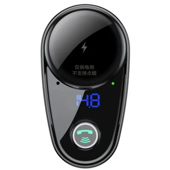 Автомобильный вольтметр + Зарядка 2-USB (3.4А) + Bluetooth FM MP3 – автокомплекс Baseus Locomotive Black