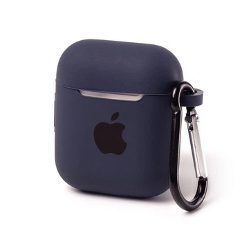 Чехол Silicone Case с карабином для AirPods 1/2 - Midnight Blue