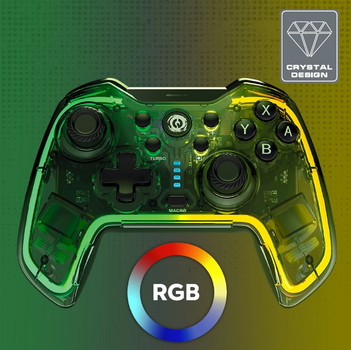 Бездротовий геймпад Canyon Brighter GPW-02 Wireless RGB 5in1 iOS/Nintendo Crystal (CND-GPW02)