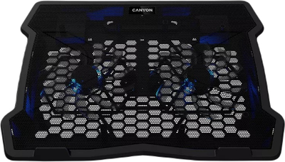 Podstawka pod laptopa Canyon NS03 2Fan 2USB LED Black (CNE-HNS03)