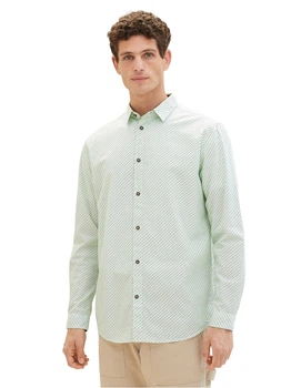 Сорочка д/р Tom Tailor М0132549 (1041088) колір зелений (М0132549 - 185534)