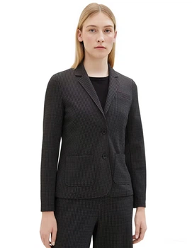 Піджак Tom Tailor Ж1110723 (1038711) колір сірий чорний XS