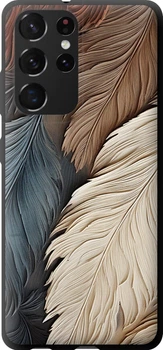 Чохол-панель (накладка) Samsung Galaxy S21 Ultra - 5G Листя в стилі бохо -Україна 5643b-2116