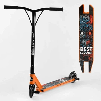 Трюковий самокат Best Scooter Robot HIC-система, пеги, колеса 110 мм оранжевий 18378