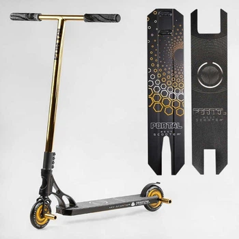 Трюковий самокат для профі Best Scooter Portal HIC-система, пеги, колеса 120 мм золотий PL-91977