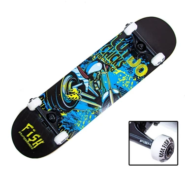 Професійний скейтборд (Скейт) з канадського клена Fish Skateboard "Turbo"