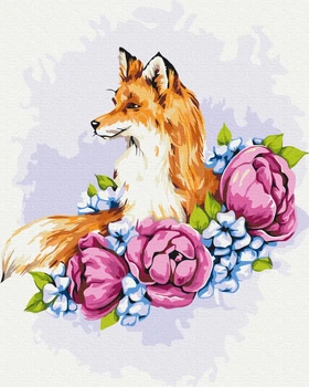 Картина по номерам BrushMe "Цветочная лиса" © Anna Kulyk" 40х50см BS53587
