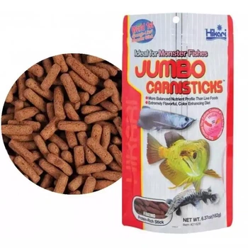 Корм Hikari Tropical Jumbo Carnisticks 182г (палочки) 20-22мм для крупных рыб длинной 30+см Плавающий