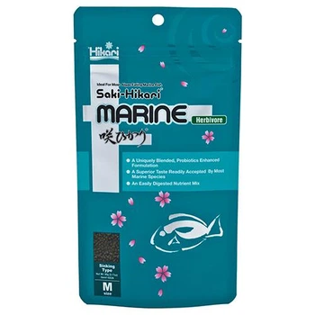 Корм Saki-Hikari Marine Herbivore 90г (гранули) 1,5-1,8мм Кращий для риб водоростоїдів (рослиноїдних) довжиною 3-10см Тонучий